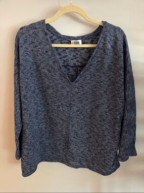 Old Navy Blue Sheer V-Neck Lightweight Pullover